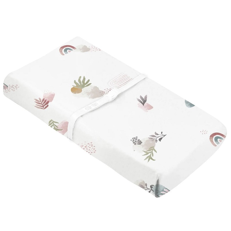 Kushies Percale Dream Changing Pad Cover with Slits (Floral)