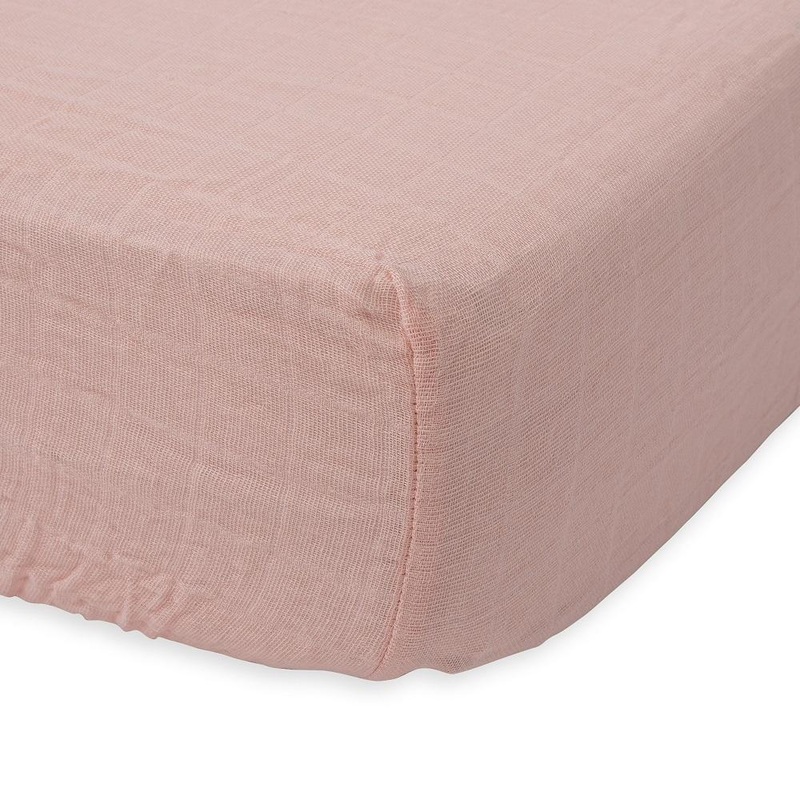 Little Unicorn Cotton Muslin Crib Sheet (Rose Petal)
