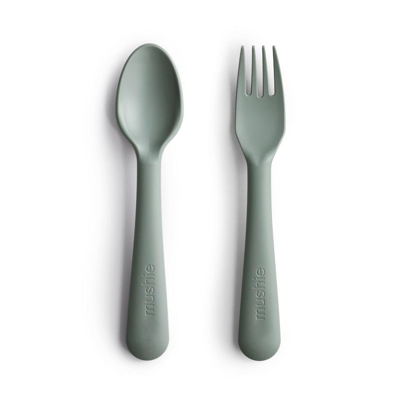 Mushie Fork & Spoon Set (Sage)