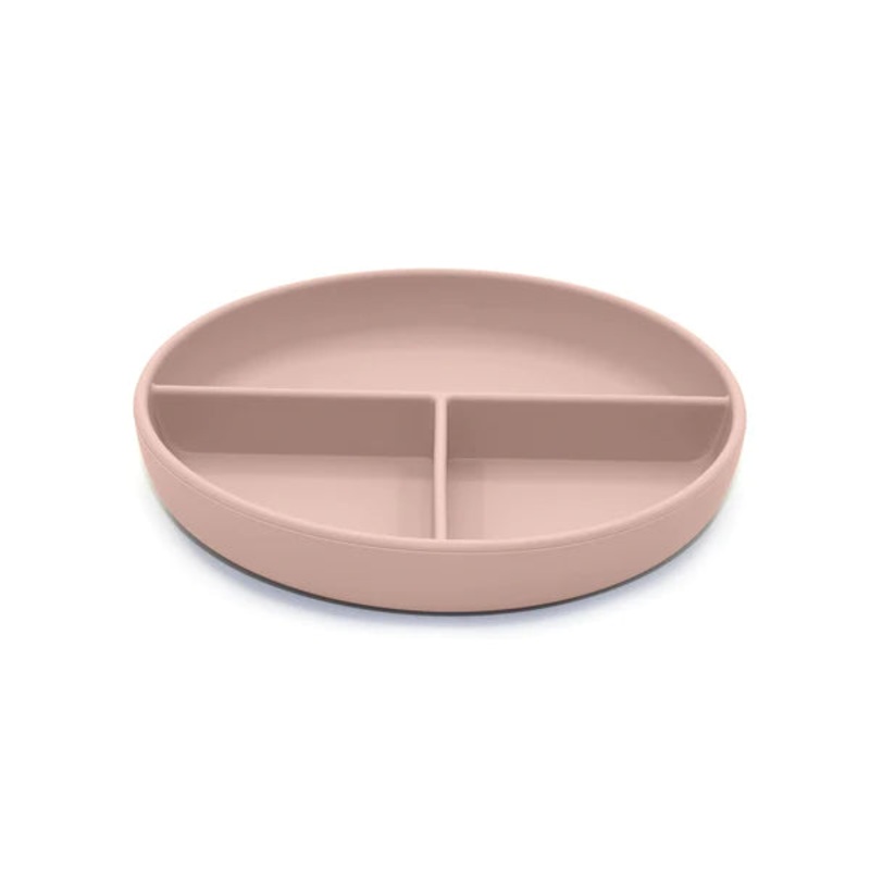 noka Divided Suction Plate (Soft Blush)