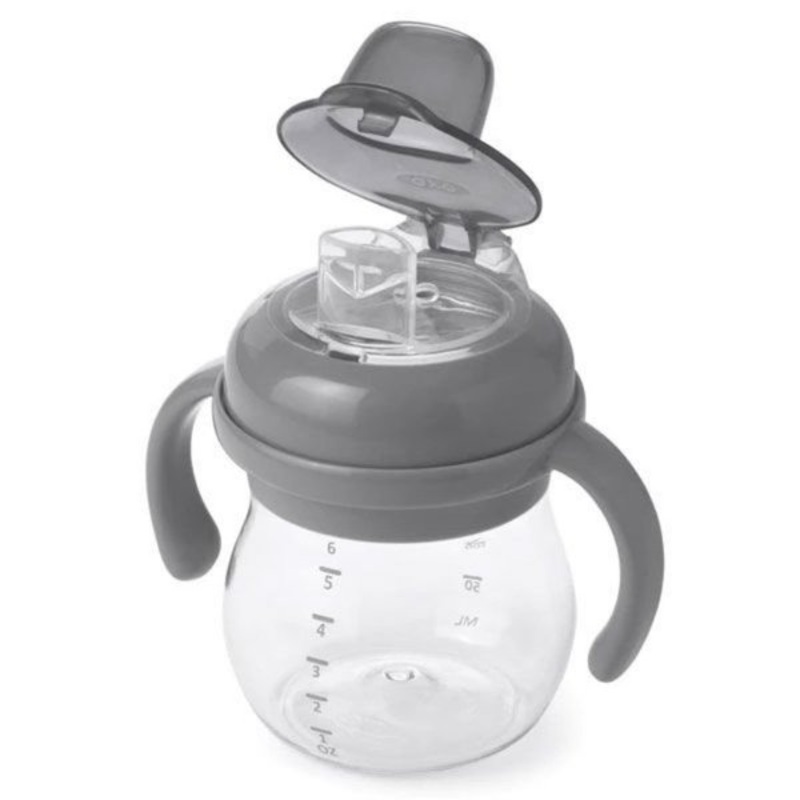 Oxo Tot Transitions Soft Spout Sippy Cup with Handles (Tot Gray)