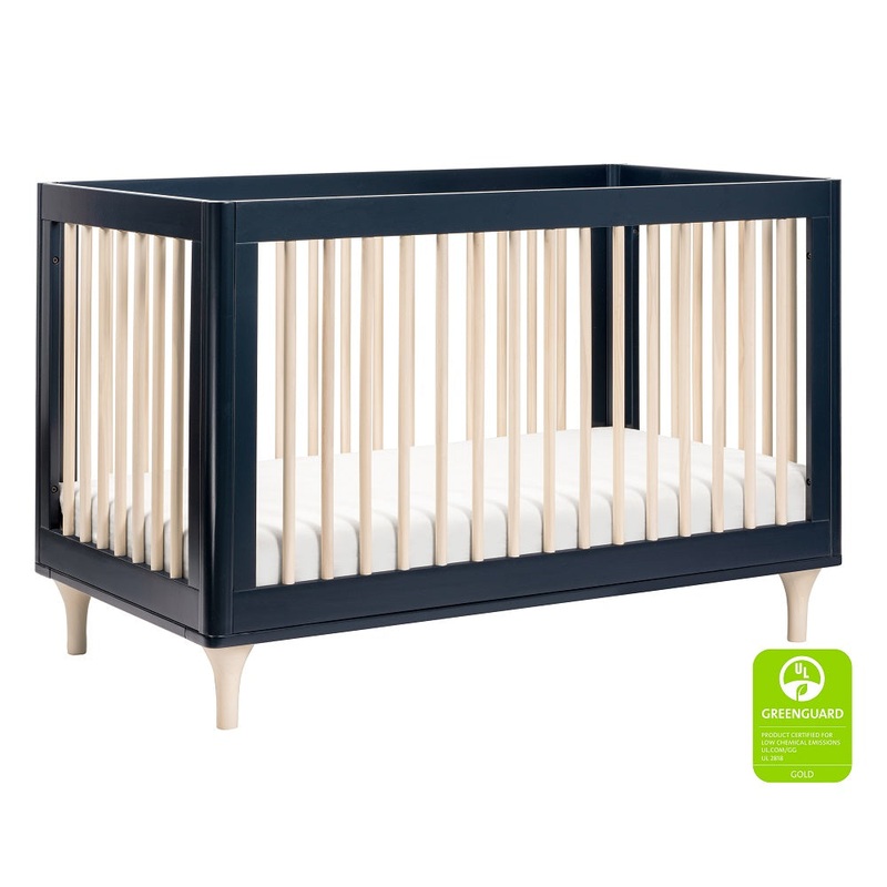 Babyletto Lolly 3-in-1 Crib with Toddler Bed Conversion Kit (Navy/Washed Natural) IN-STOCK
