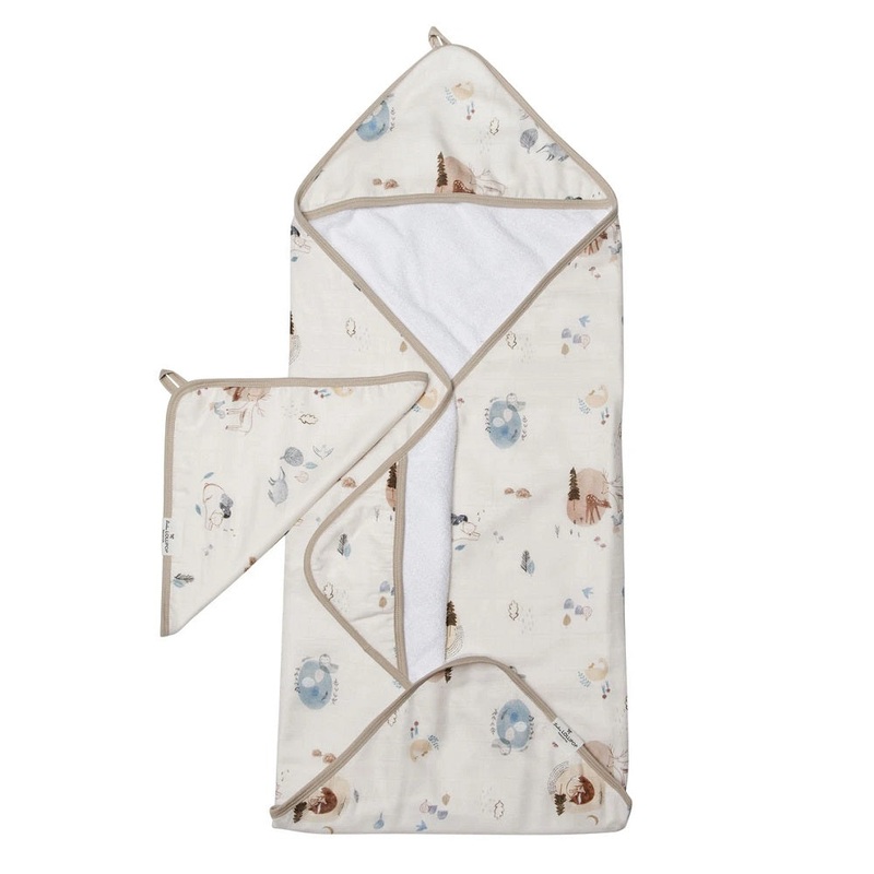 LouLou LOLLIPOP Hooded Towel Set (Cozy Forest)