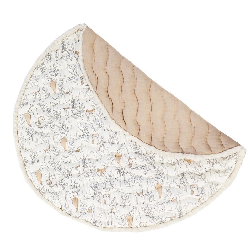 Crane Quilted Playmat Ezra Woodland