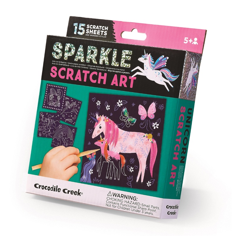 Crocodile Creek Sparkle Scratch Art (Unicorn)
