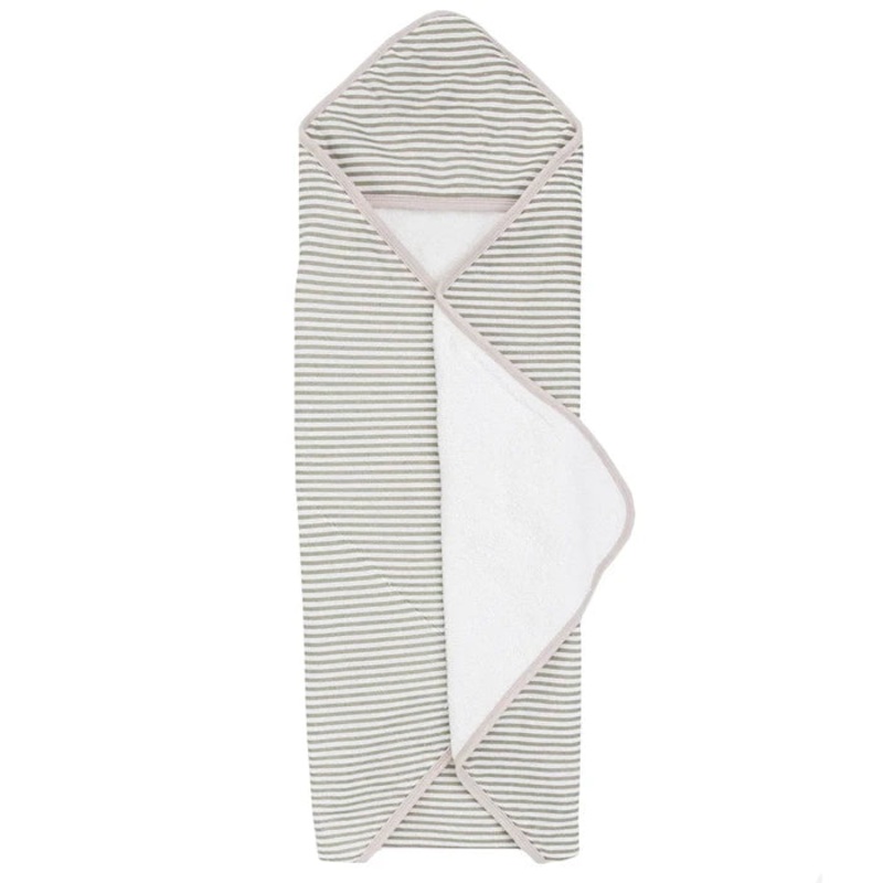 Little Unicorn Infant Hooded Towel (Grey Stripe)