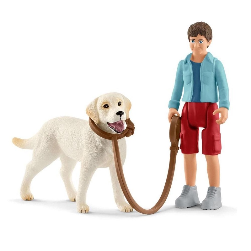 Schleich Walking with Labrador Retriever