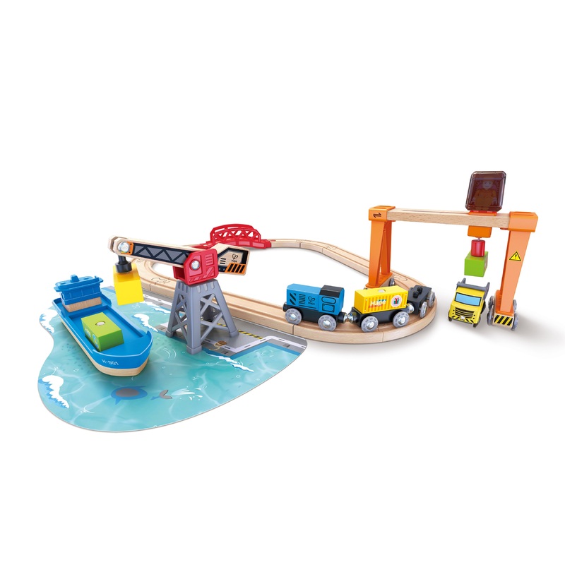 Hape Lift & Load Harbour Rail Set