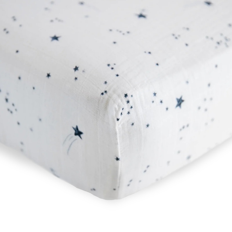 Little Unicorn Cotton Muslin Crib Sheet (Shooting Stars)