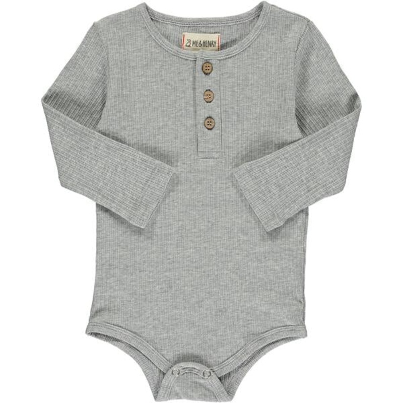 Me & Henry Aynor Rib Onesie (Grey)