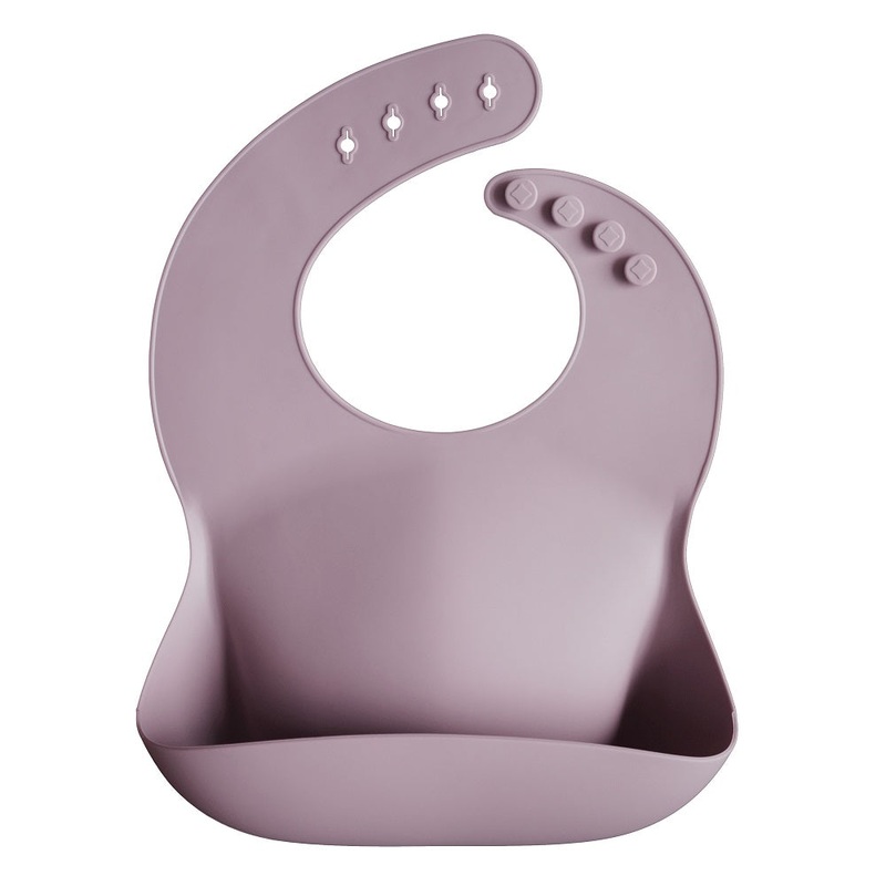 Mushie Silicone Baby Bib (Pale Mauve)