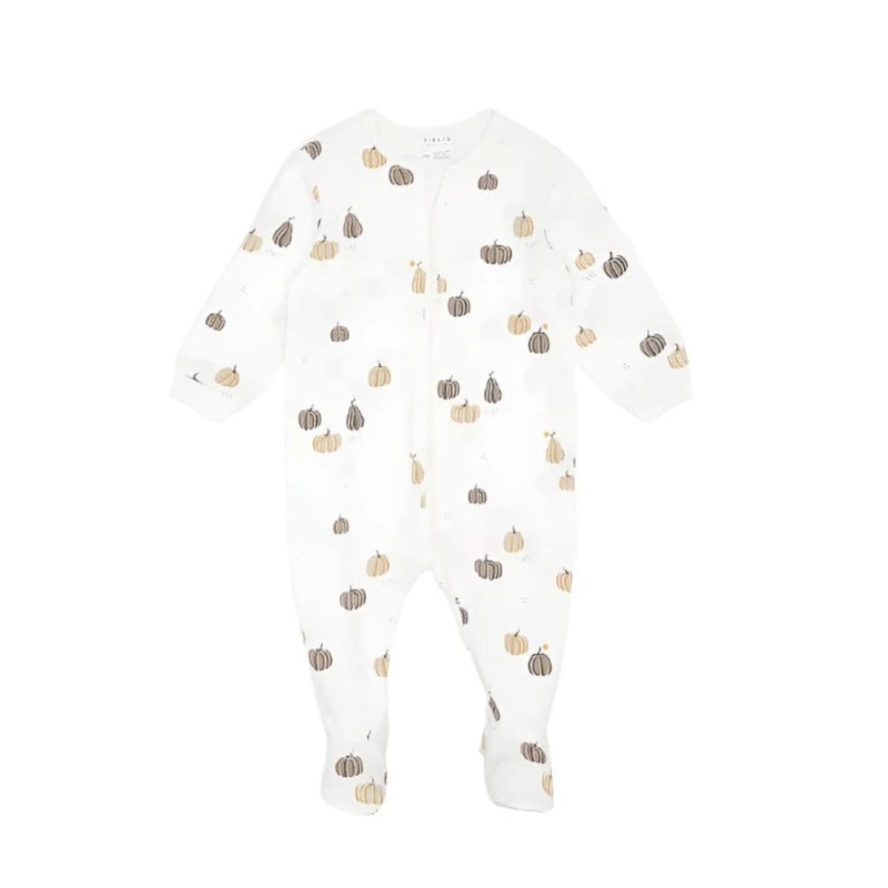 Petit Lem 24P01 Footed Sleeper (Gourds on Off-White)