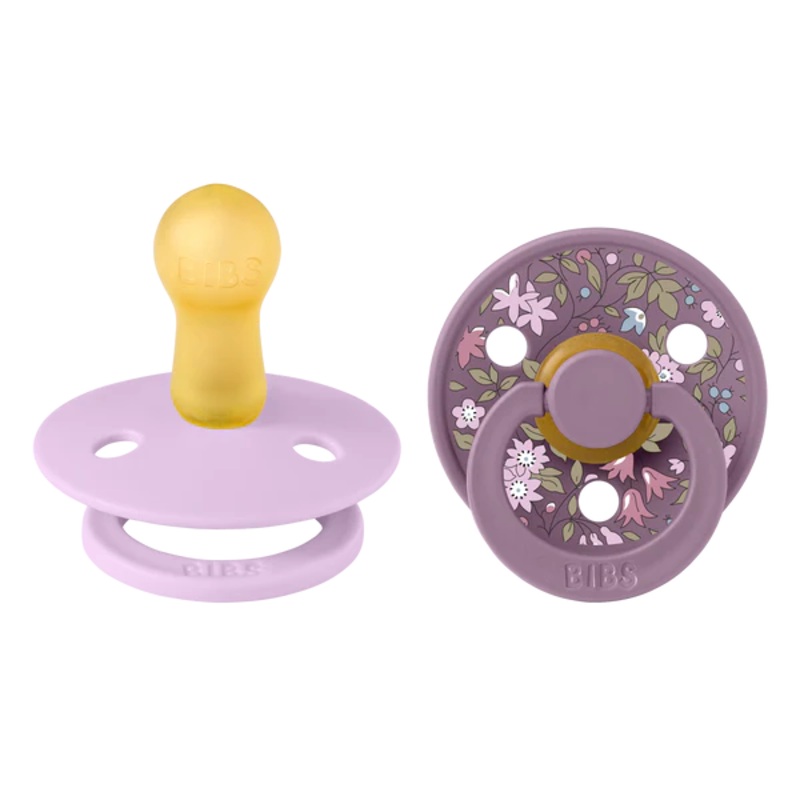 BIBS X Liberty Latex Pacifier 2-Pack (Chamomile Lawn Violet Sky Mix)
