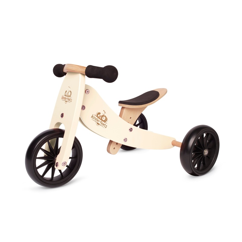 Kinderfeets Tiny Tot 2-in-1 Tricycle Balance Bike (Cream)