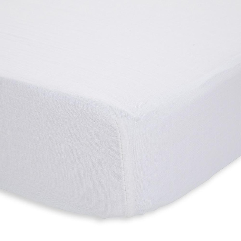 Little Unicorn Cotton Muslin Crib Sheet (White)