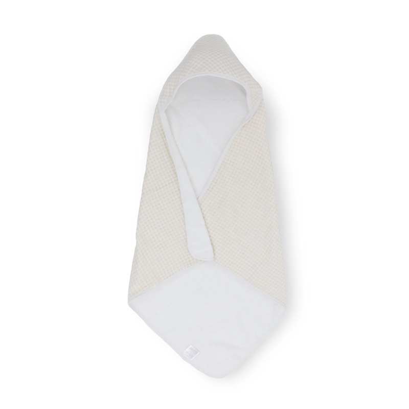 Little Unicorn Infant Hooded Towel (Tan Gingham)