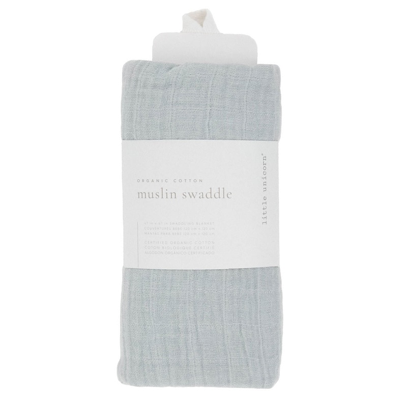 Little Unicorn Organic Cotton Muslin Swaddle Blanket (White Sage)