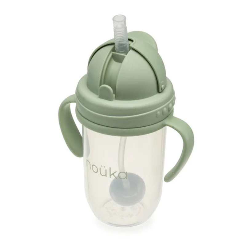 noka Non-Spill Weighted Straw Cup 9oz (Moss)