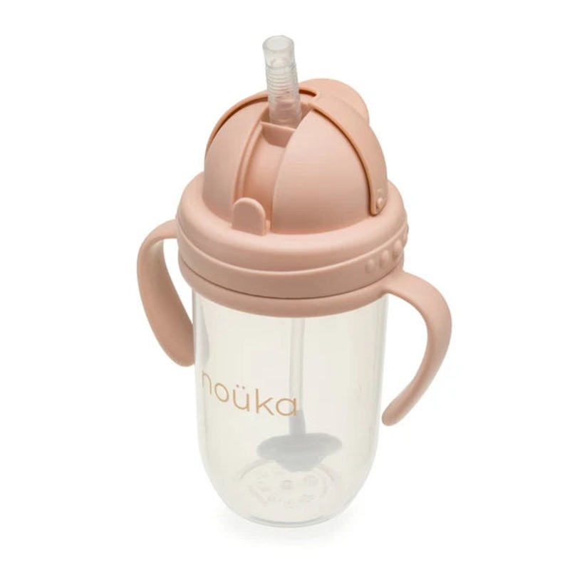 noka Non-Spill Weighted Straw Cup 9oz (Soft Blush)
