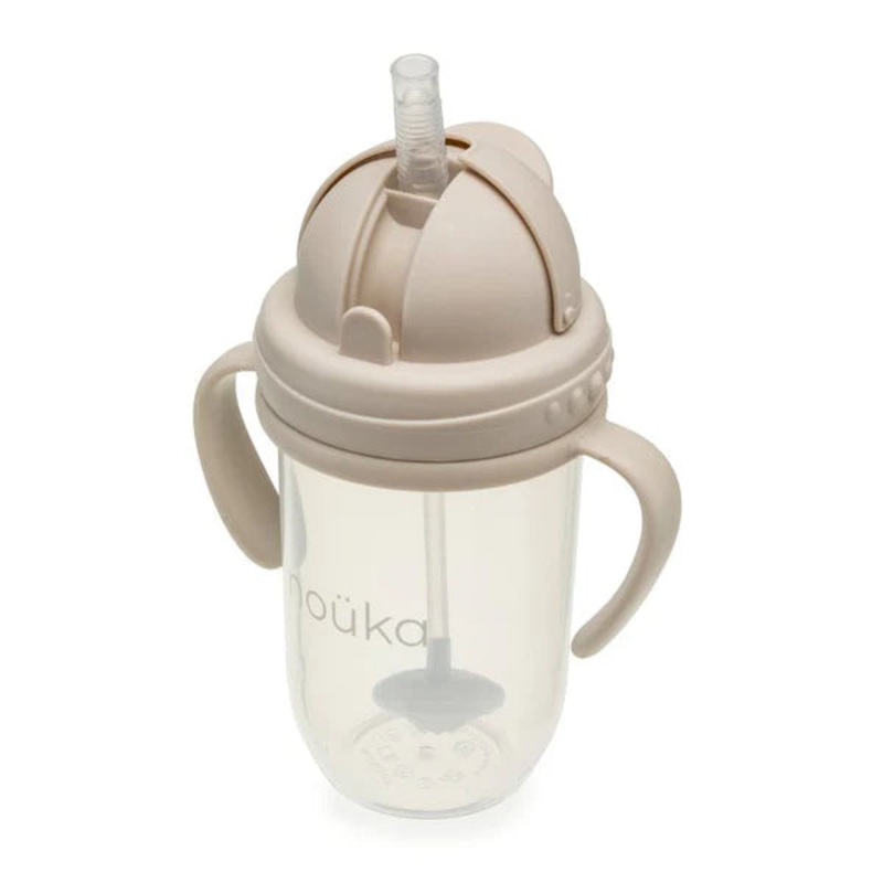 noka Non-Spill Weighted Straw Cup 9oz (Soft Sand)