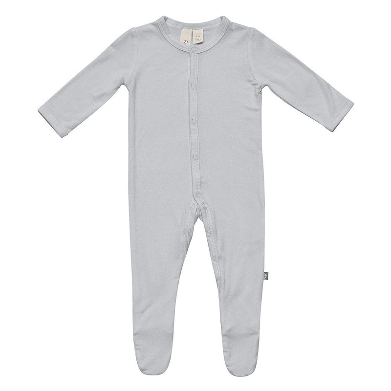 Kyte Baby Snap Footie with Fold Over Mittens (Storm)