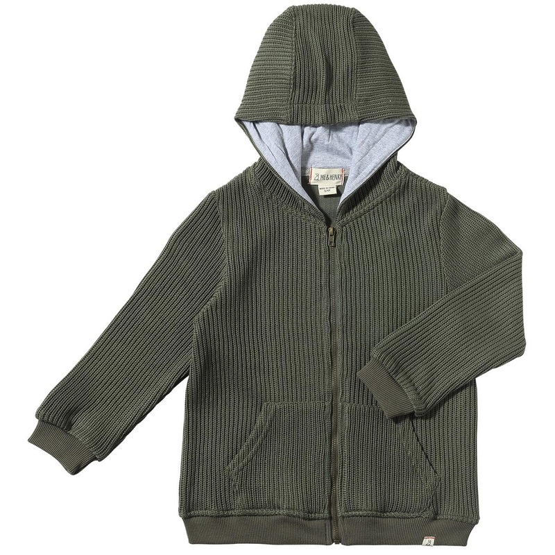 Me & Henry Bellamy Knitted Hooded Top (Sage)