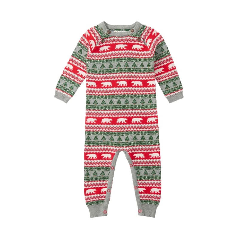 Hatley Long Sleeve Romper (Polar Bear Fair Isle) – FINAL SALE