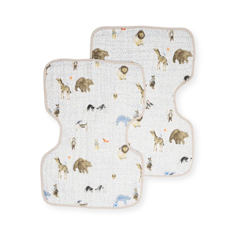 Little Unicorn Cotton Muslin Burp Cloth 2Pk (Party Animals)