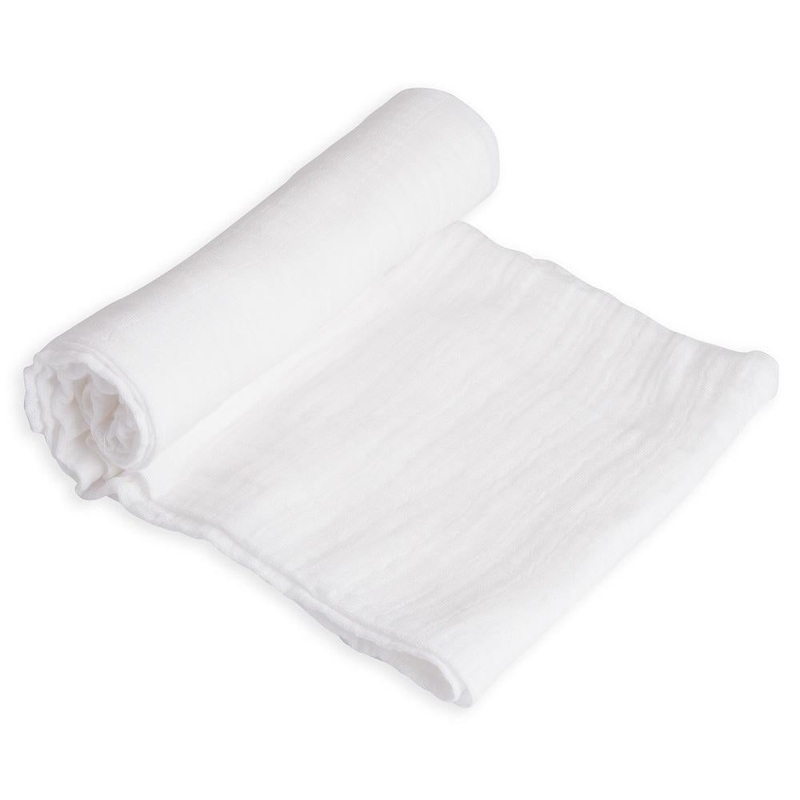 Little Unicorn Cotton Muslin Single Swaddle (White)
