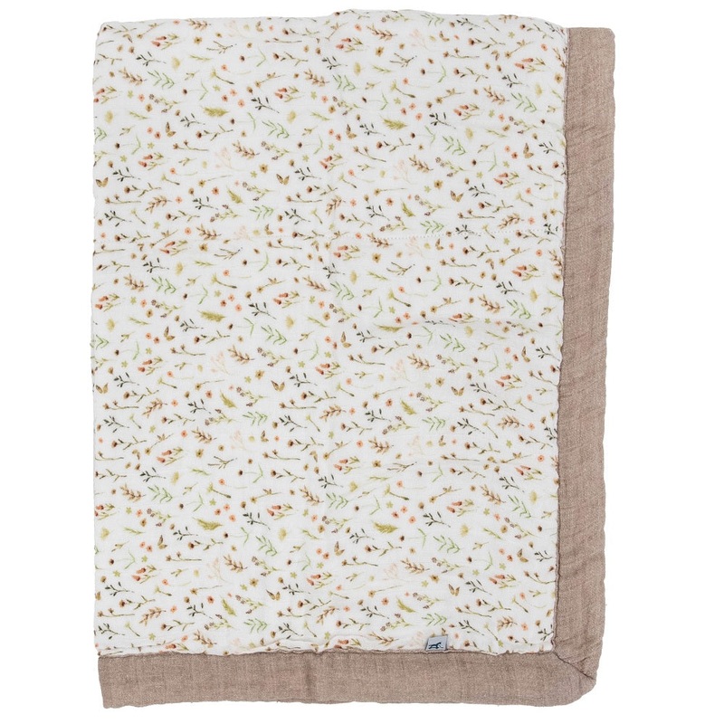Little Unicorn Organic Cotton Muslin Baby Quilt (Floral Field)