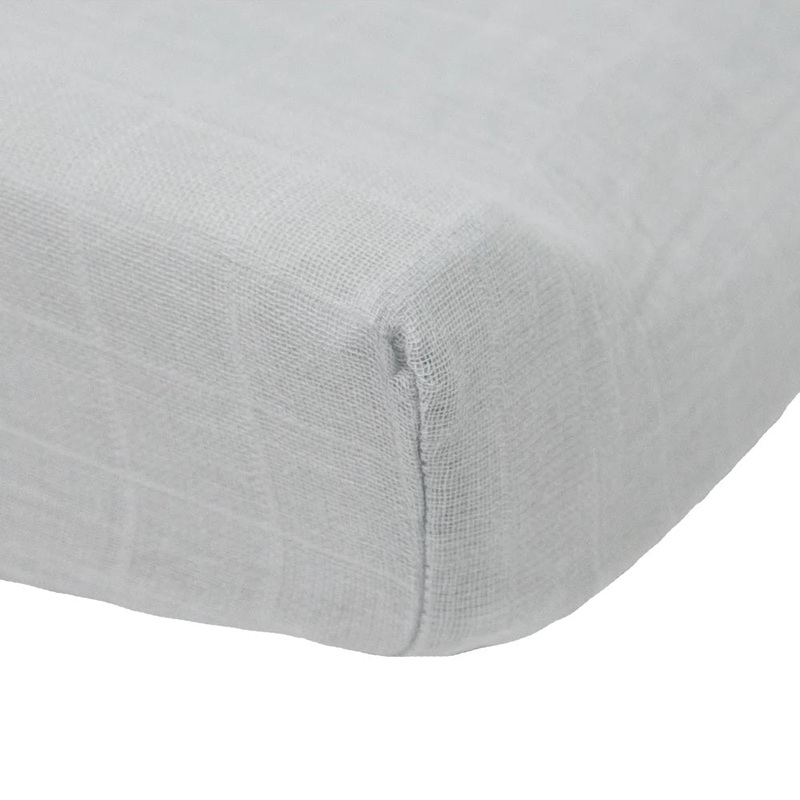 Little Unicorn Organic Cotton Muslin Changing Pad Cover (White Sage)