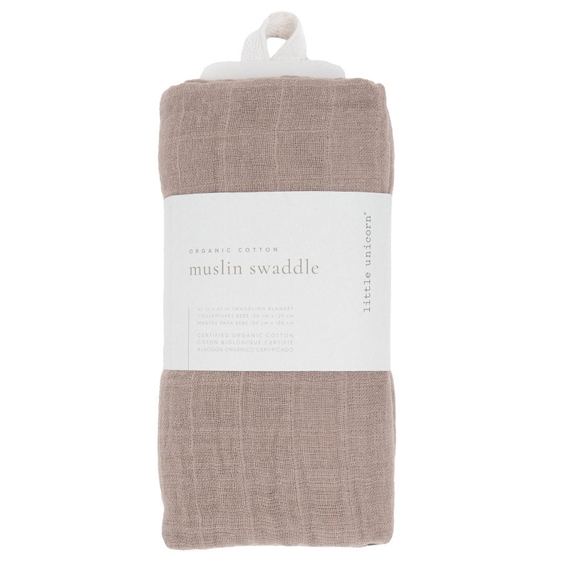 Little Unicorn Organic Cotton Muslin Swaddle Blanket (Driftwood)