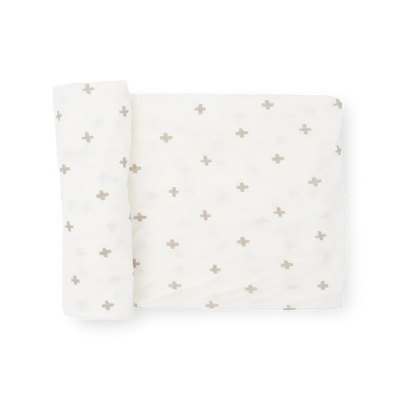 Little Unicorn Stretch Knit Swaddle (Grey Cross)