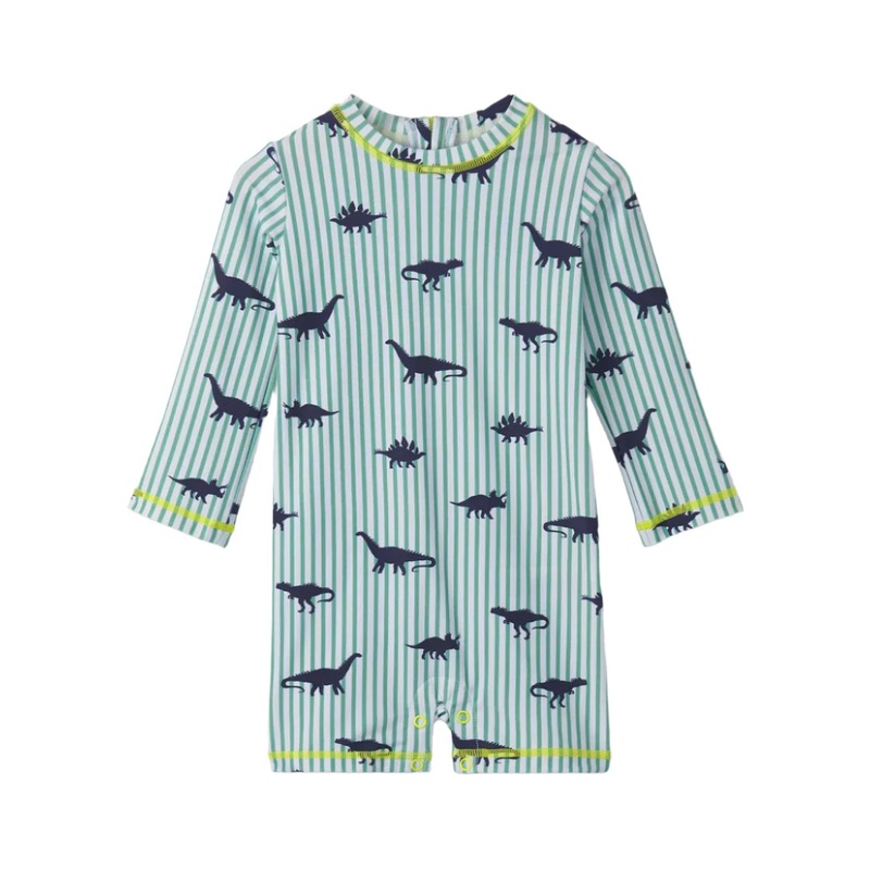 Hatley 1-Piece Rashguard (Dino Stripes)