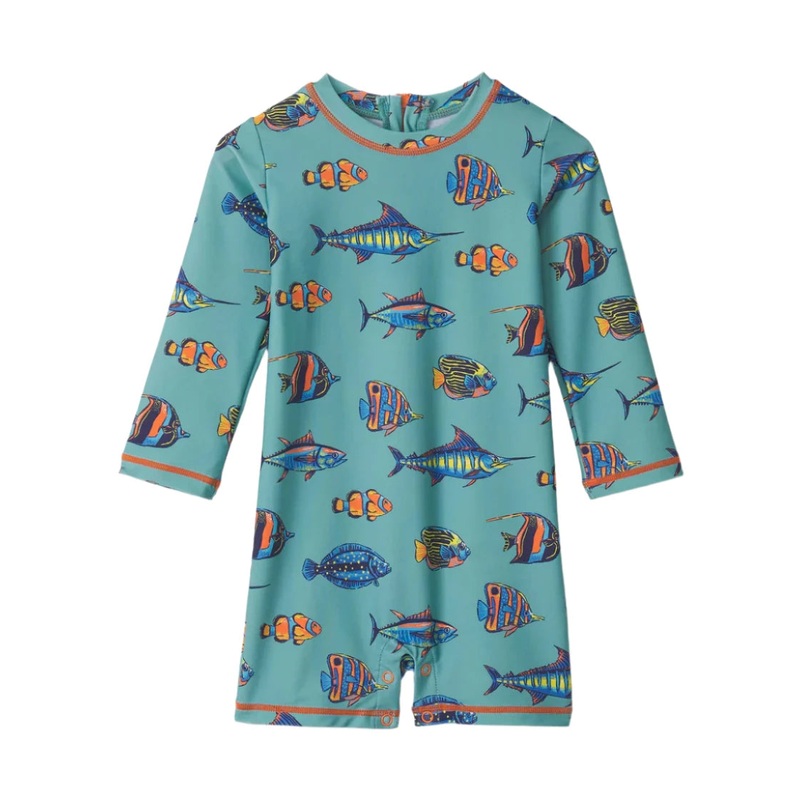 Hatley 1-Piece Rashguard (Tropical Fish)