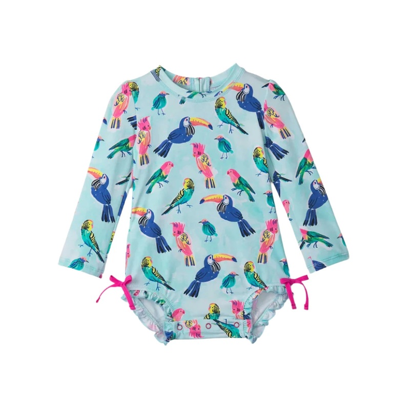 Hatley Rashguard Swimsuit (Tropical Bird)