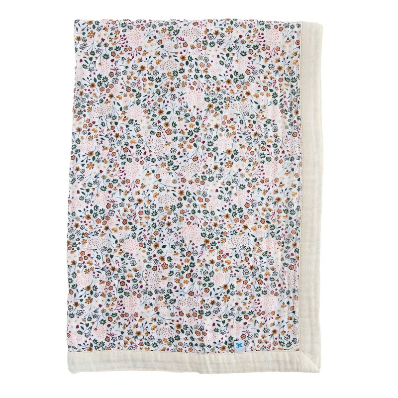 Little Unicorn Cotton Muslin Baby Quilt (Pressed Petals)
