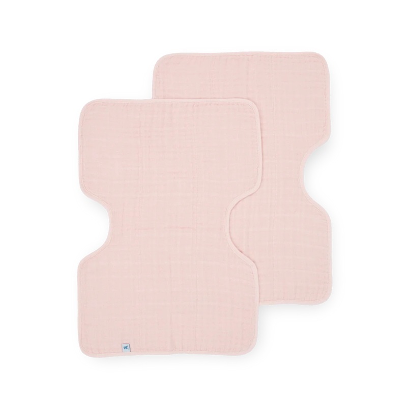 Little Unicorn Cotton Muslin Burp Cloth 2Pk (Light Pink)
