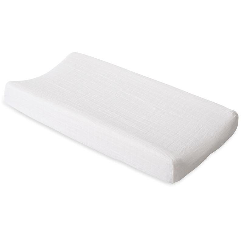 Little Unicorn Cotton Muslin Changing Pad Cover (White)