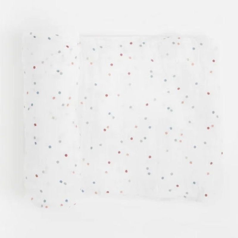 Little Unicorn Cotton Muslin Single Swaddle (Dots)