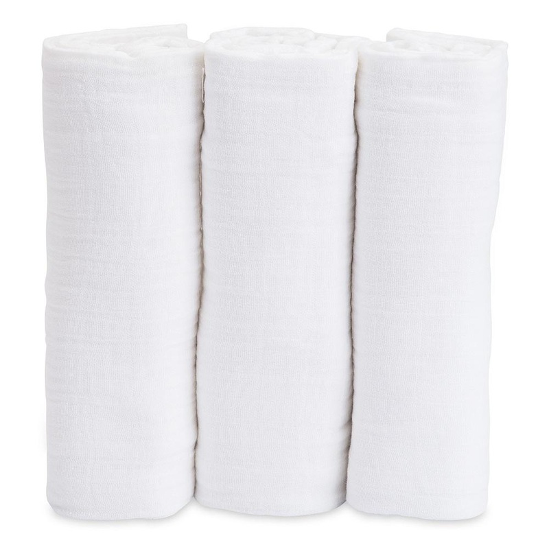 Little Unicorn Cotton Muslin Swaddle Set (White)
