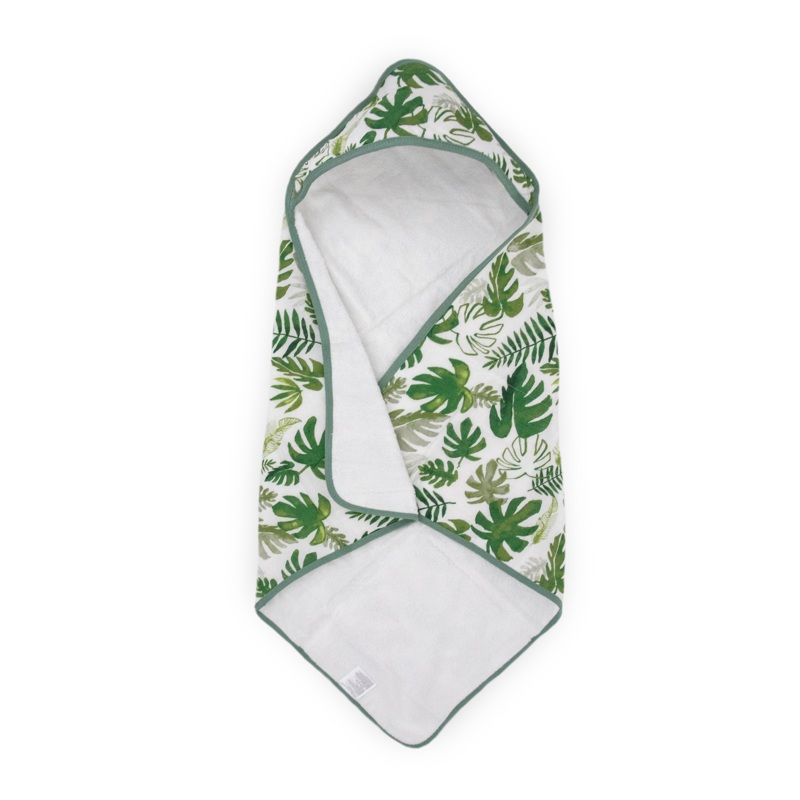 Little Unicorn Infant Hooded Towel (Tropical Leaf)