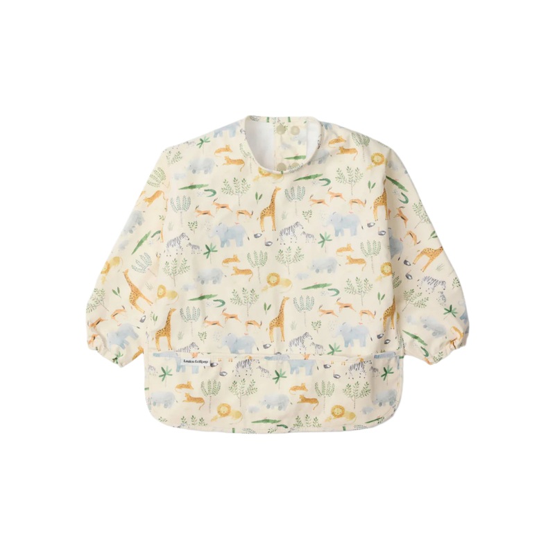 LouLou LOLLIPOP Long Sleeve Bib (Safari Jungle)