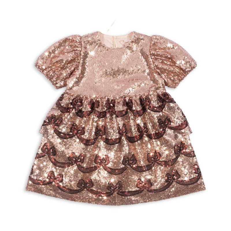 Starla Bow Wow Dress – Gold Blush