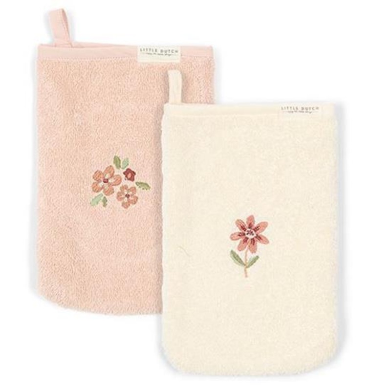 Washcloths 2-Pack, Embroidered – Fairy Garden