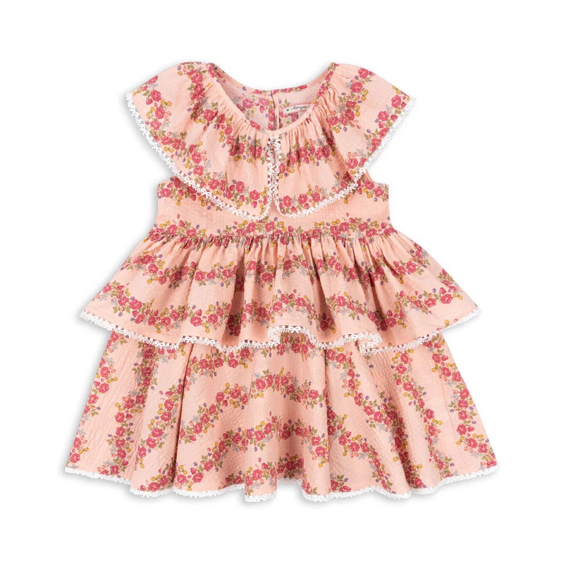 Bella Frill Dress – Floria Pink