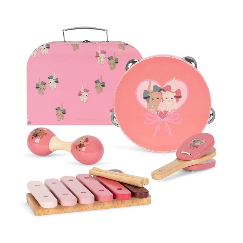 Music Set in Suitcase, 4 Instruments – Bow Kitty