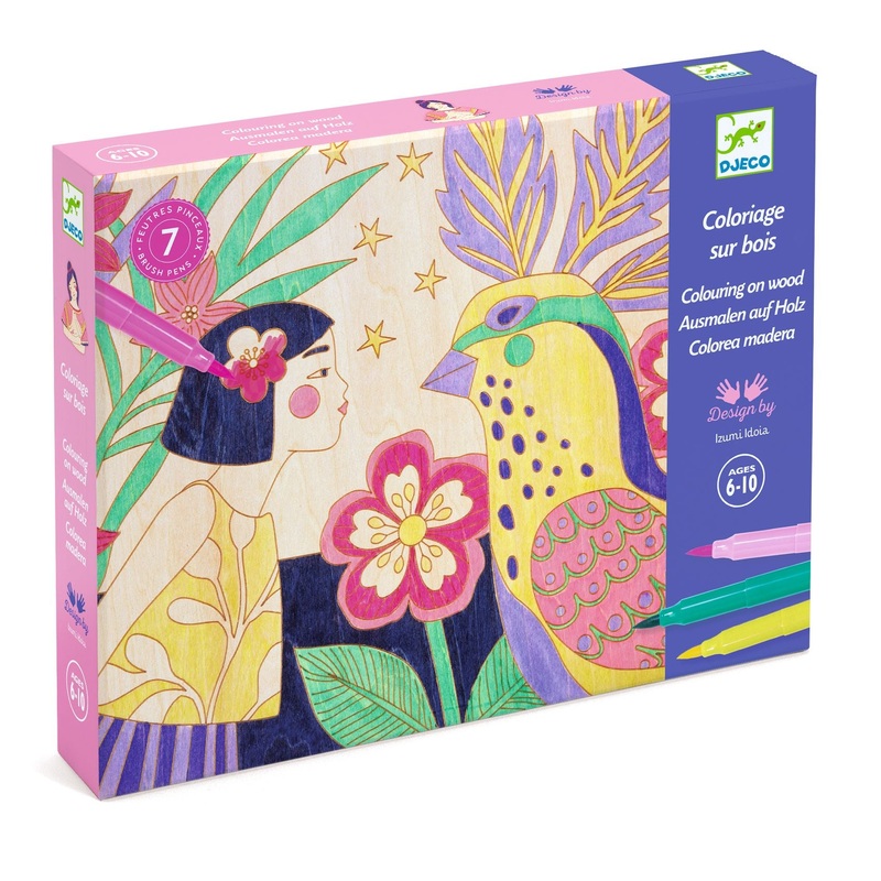 Colouring on Wood Inc 3 Wooden Boards & 7 Markers – Sweet Girls