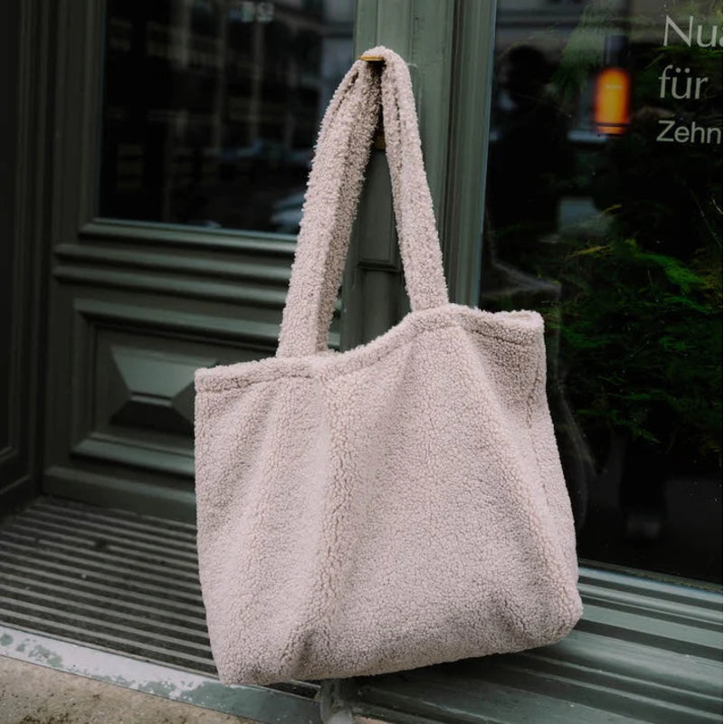 Boucle Shopper Bag Mocha Beige