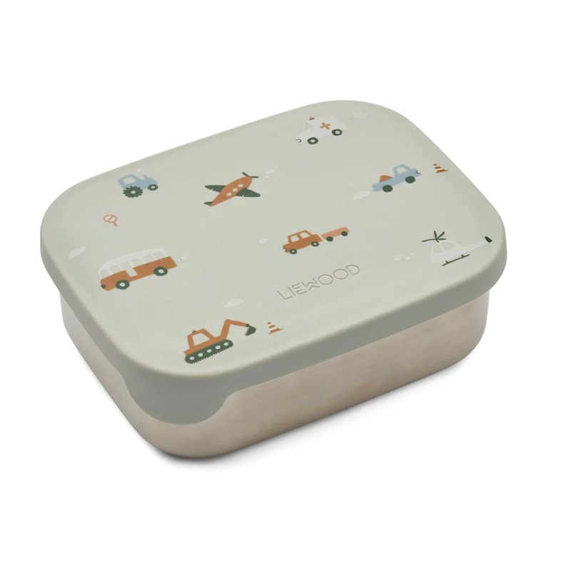 Lunch Box, Arthur Stainless Steel – Vehicles/ Dove Blue Mix